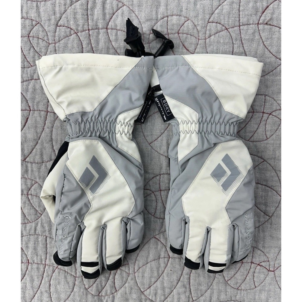 Black Diamond Glissade Gloves Gray White BDRY Thinsulate / Women's XS